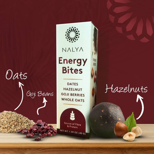 Energy Bites with Hazelnut | Goji Berries | Whole Oats - Nalya