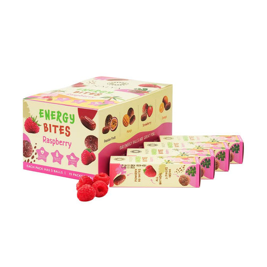 Raspberry Flavored Energy Bites - Nalya