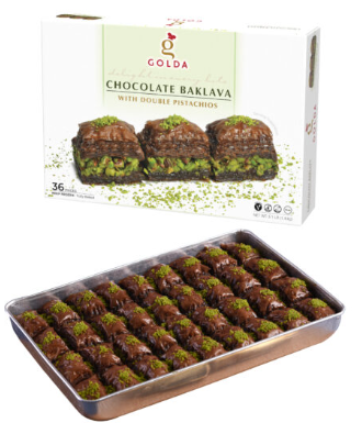 Golda Chocolate Baklava With Pistachios 3.1 lbs